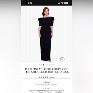 Xscape mother of the bride or groom dress. Beautiful black dress. Size 14 NWT.